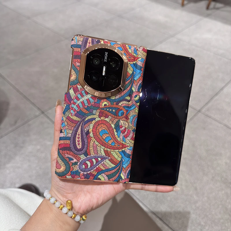 适用华为matex7手机壳新款双中轴保护x6潮牌网红腰腰果花奢华外壳