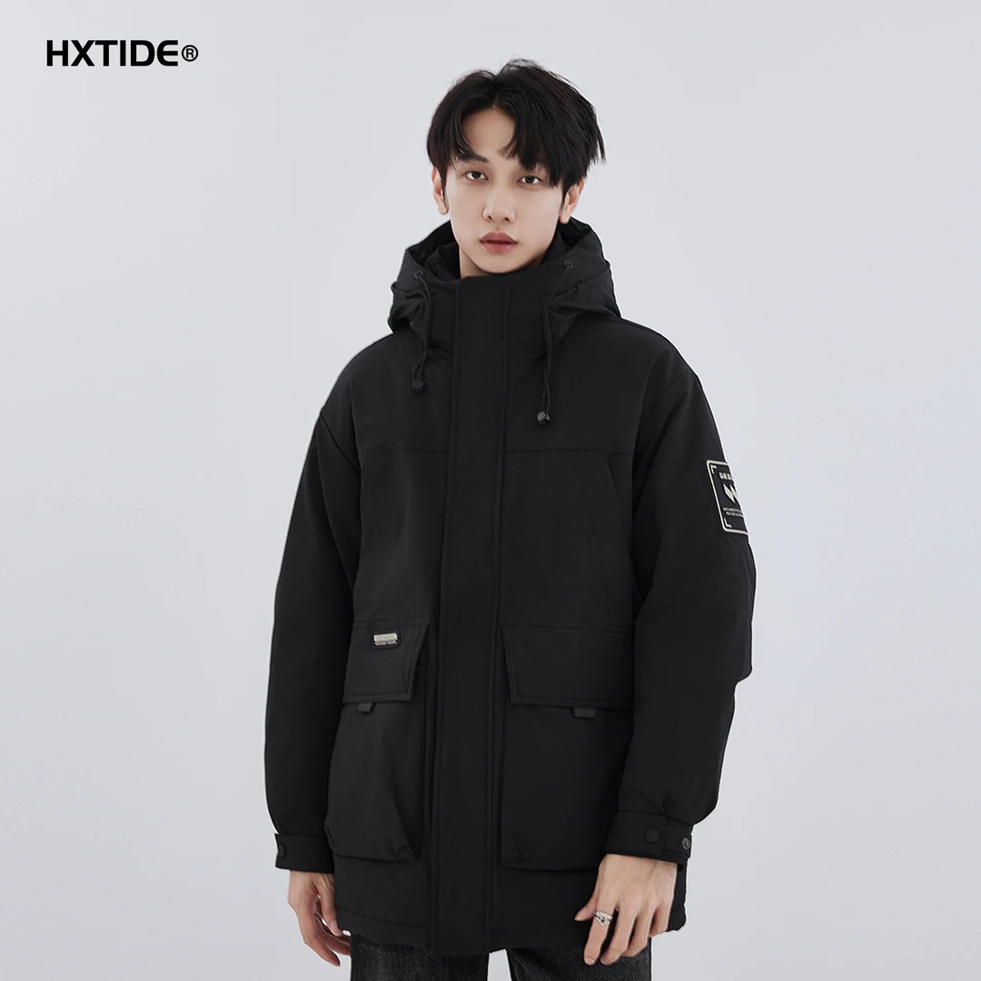 【胡轩推荐】户外高支高密防风中长款鹅绒服S100444332101蓄热保暖