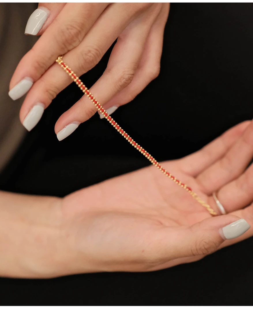 非金属锦纶手链 编织手绳 红绳手链