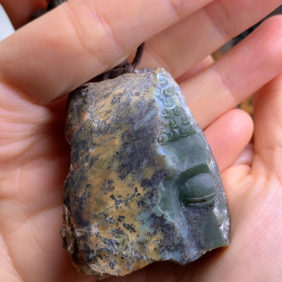 岫岩河磨玉（透闪石质玉）未镶嵌把件