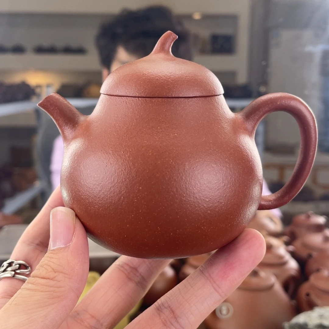 茶壶紫砂180cc红降坡茶壶