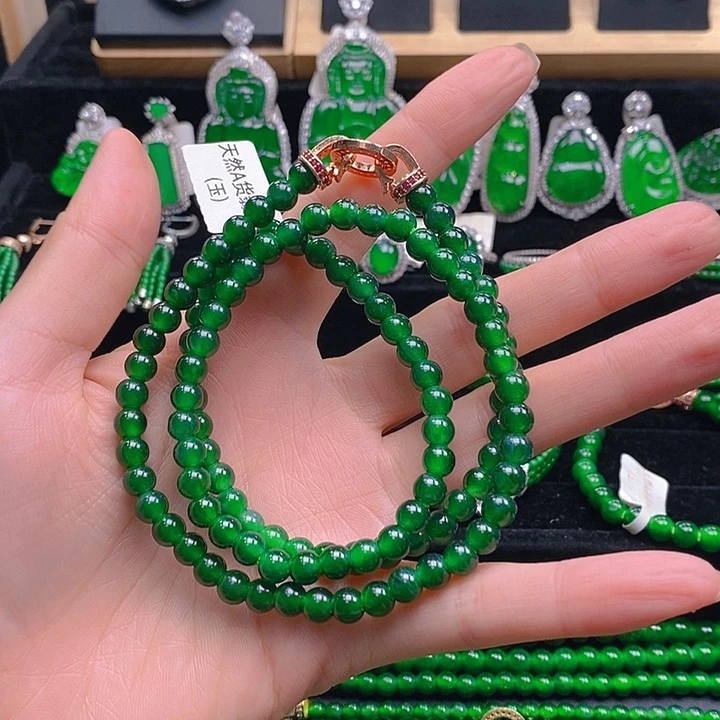 翡翠未镶嵌手链项链