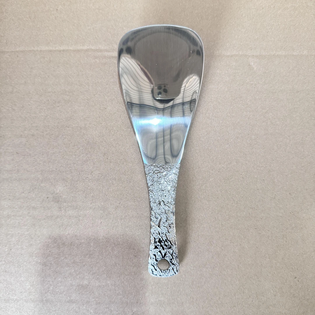 18-10不锈钢饭勺个性家用盛饭勺岩纹饭铲