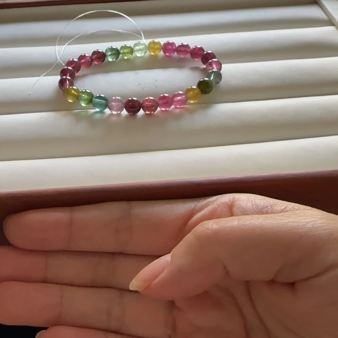 碧玺未镶嵌手链帝王色特价