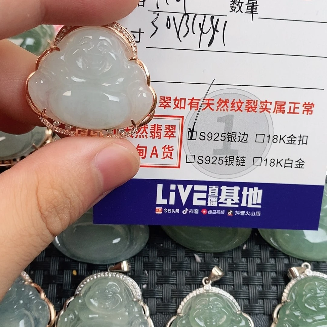 翡翠银S925镶嵌颈饰