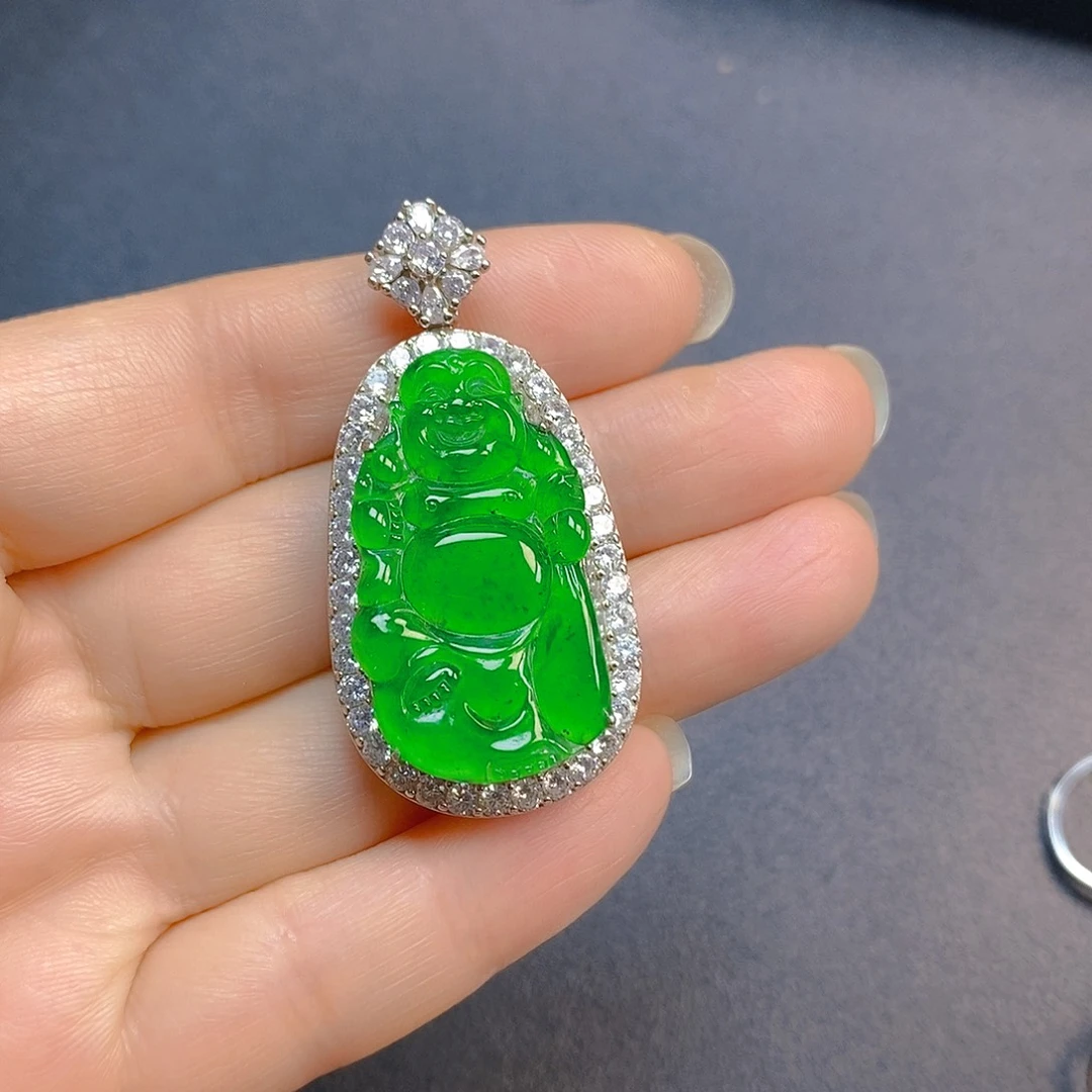 翡翠银S925镶嵌颈饰