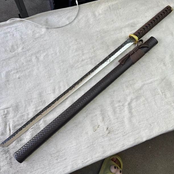 2184 龙泉昊天宝剑高猛钢唐横刀包皮鞘未开刃