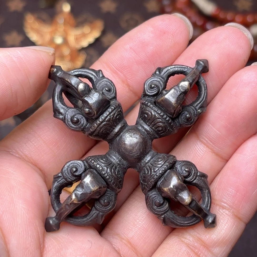 铜星月菩提吊坠项链