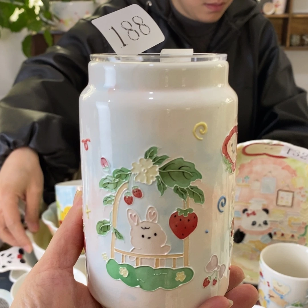 瓷片景德镇釉下彩手绘