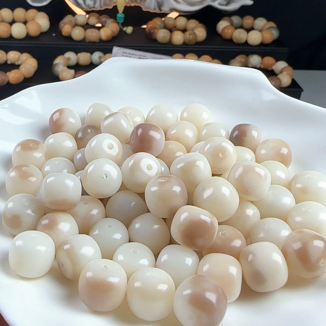 菩提根/象牙果手串卡13芋泥飘花20颗卡牌➕10备珠