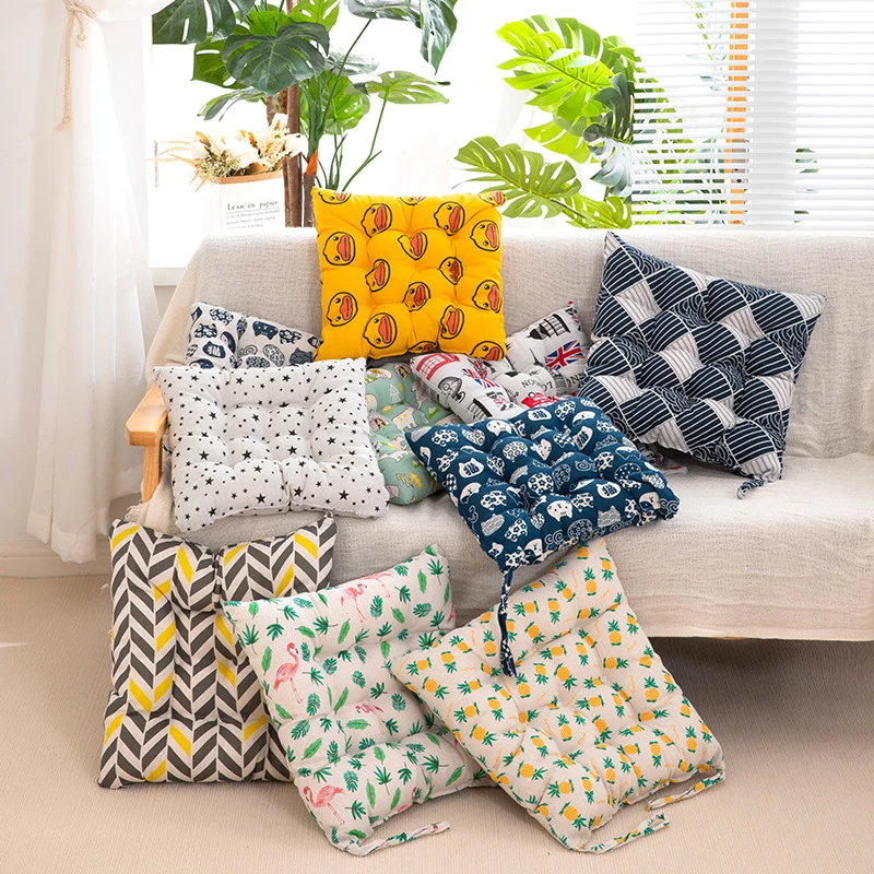 加厚棉麻坐垫 厂家供应 简约透气四季办公室学生教室榻榻米椅屁垫