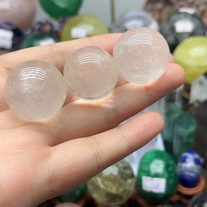水晶珠宝半成品未镶嵌75克白水晶球