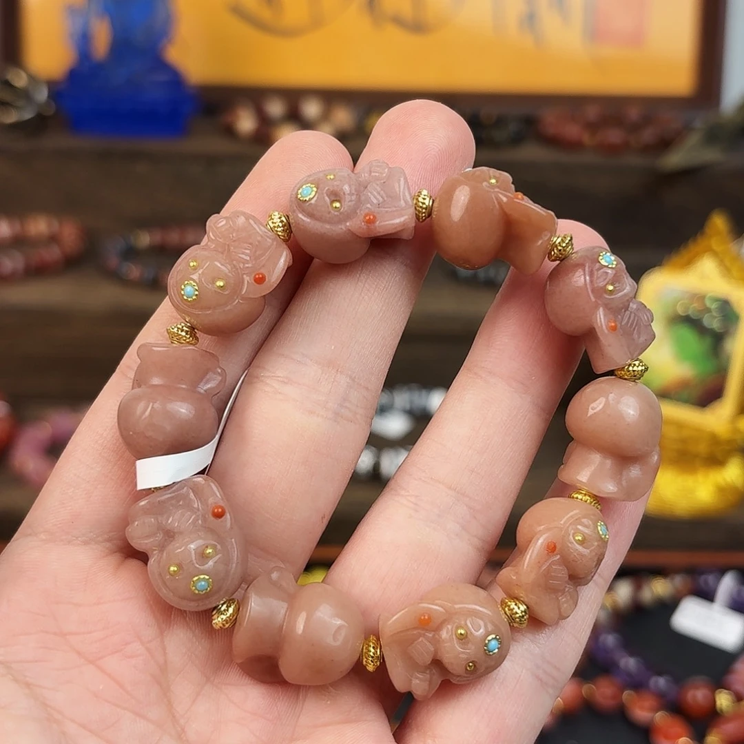 玛瑙/玉髓合金手链0925-47
