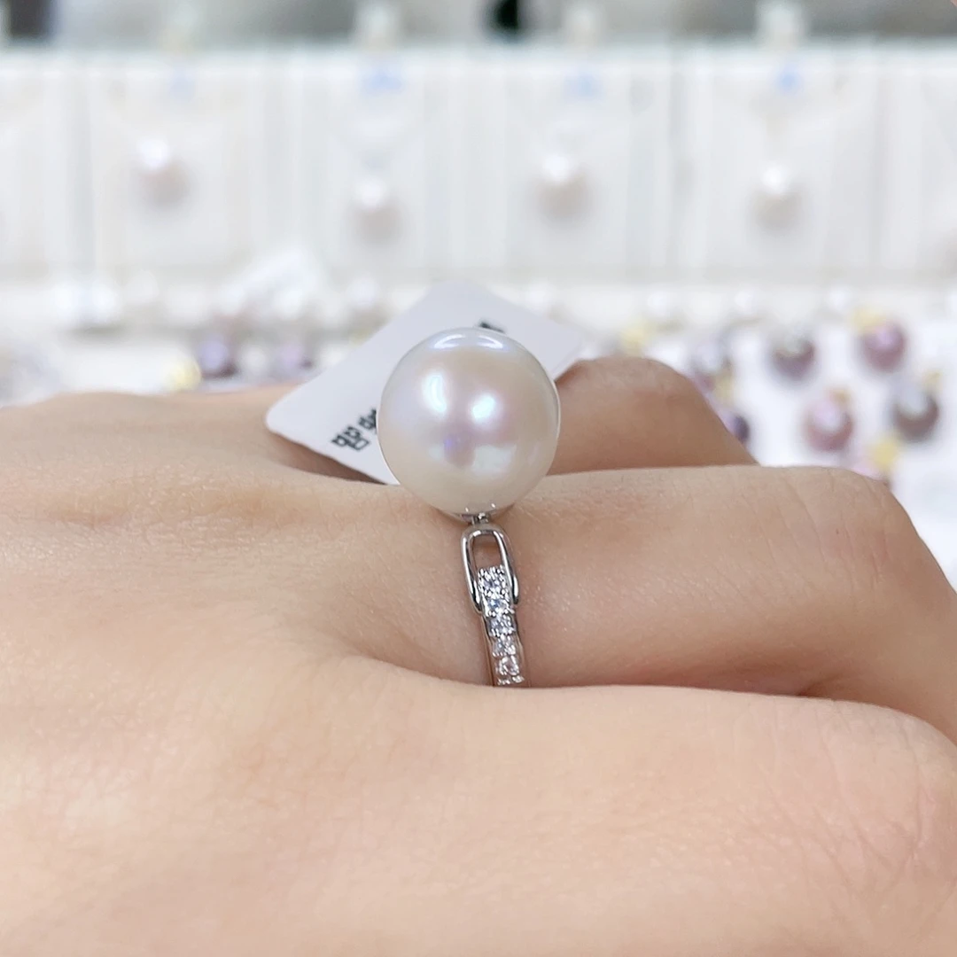 淡水珍珠戒指合金
