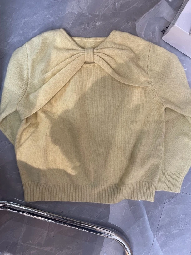 蜜地苏拉&新款羊毛衫蝴蝶结#6050