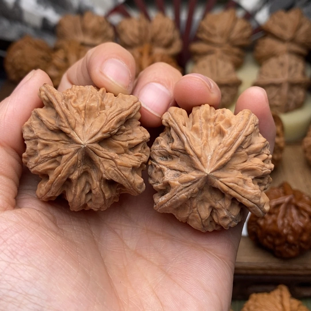 文玩核桃把件546号41玉玺四棱全