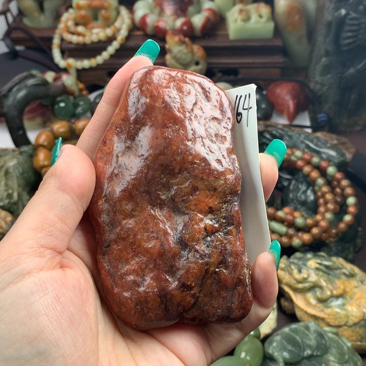 岫岩河磨玉（透闪石质玉）把件未镶嵌