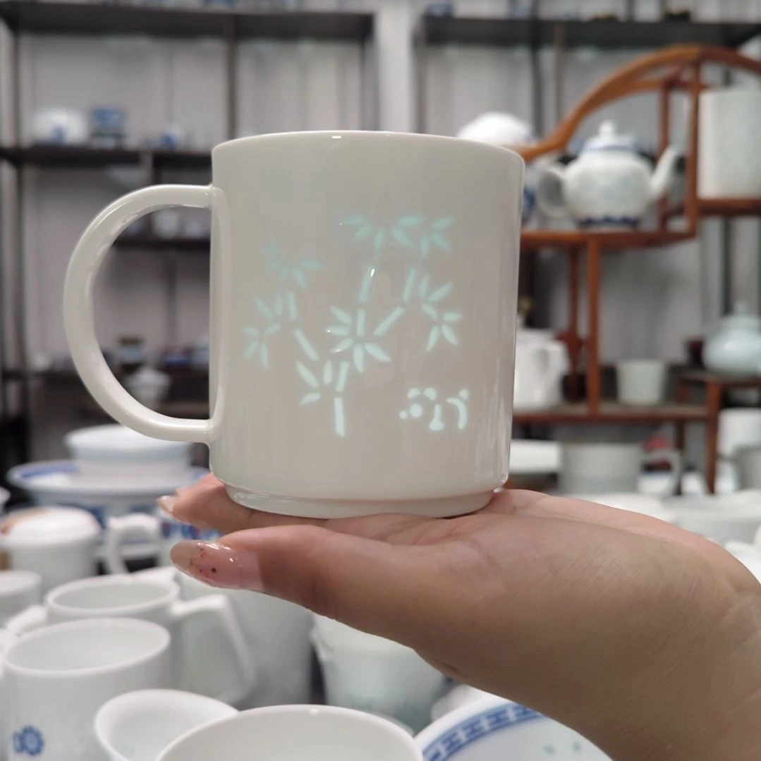 瓷熊猫马克杯一个景德镇