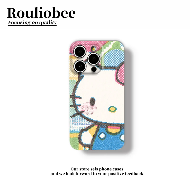 可爱大头凯蒂猫适用苹果17promax手机壳iPhone16华为vivo小米oppo