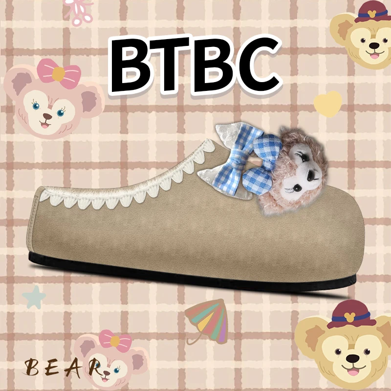 BTBC【个人品牌！蝴蝶结熊仔 ！！2025秋季新品 休闲百搭勃肯鞋！】