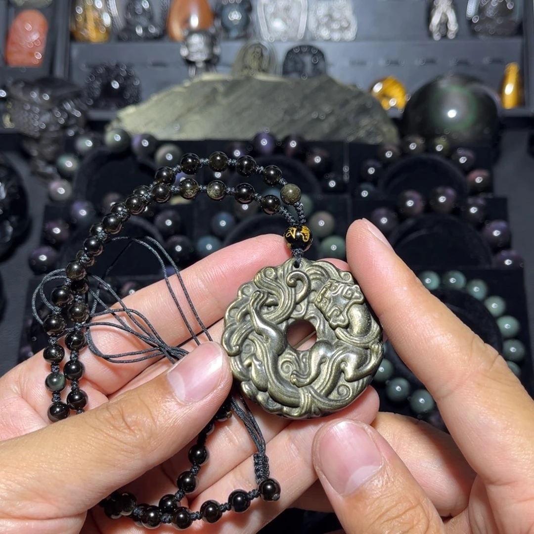 未镶嵌黑曜岩珠宝奇石搬***卡