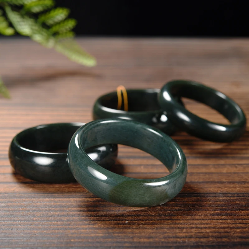 新疆黑青青玉手镯平安镯 圈口53/55.5/56/56.2（多样单发其一）