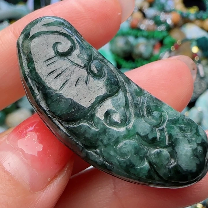 翡翠颈饰未镶嵌天然A货34