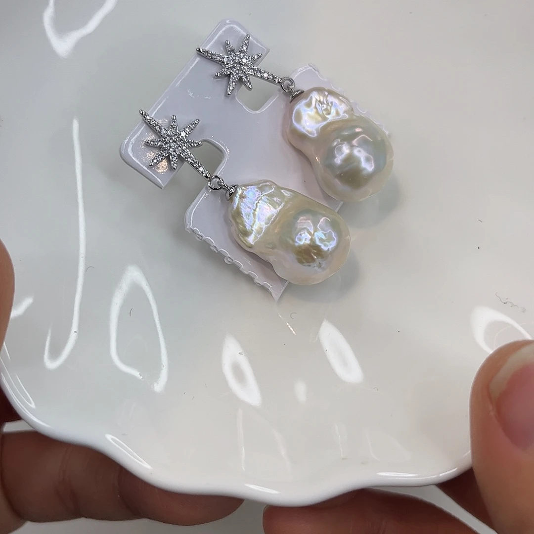 耳饰淡水珍珠合金