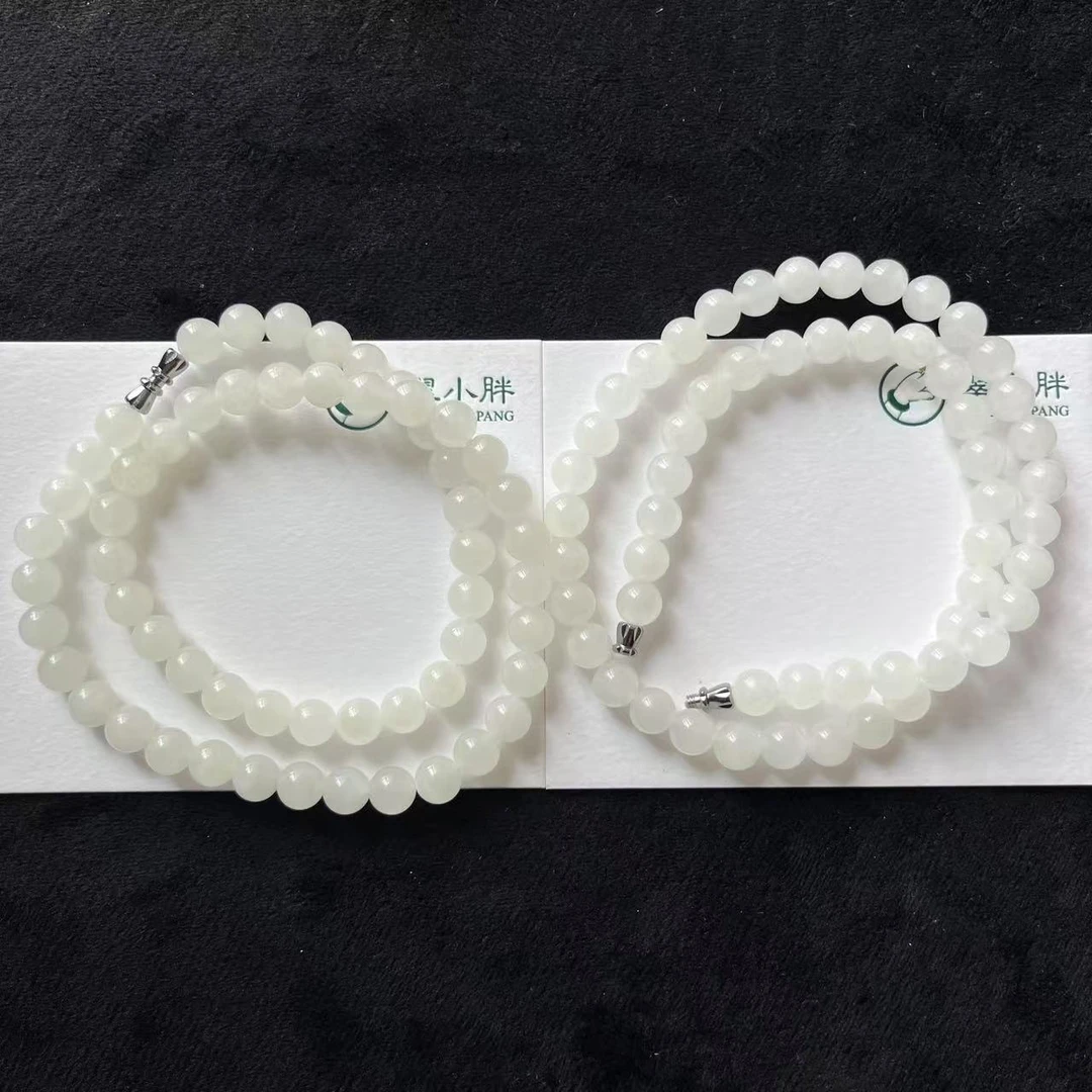 翠小胖三号店  和田玉珠珠项链  多样性发1
