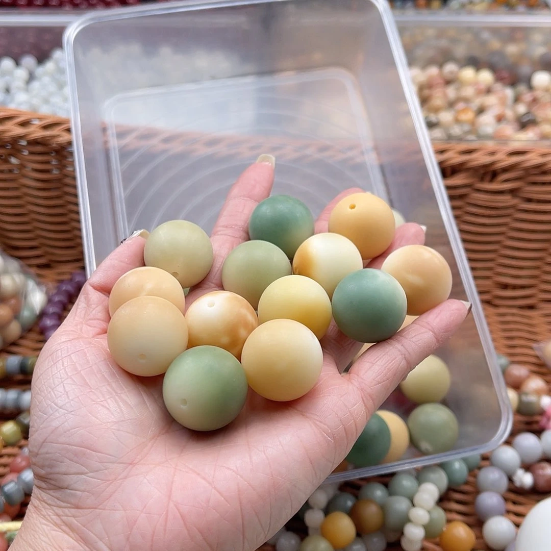 白玉菩提吊坠锦*C/23mm/15颗