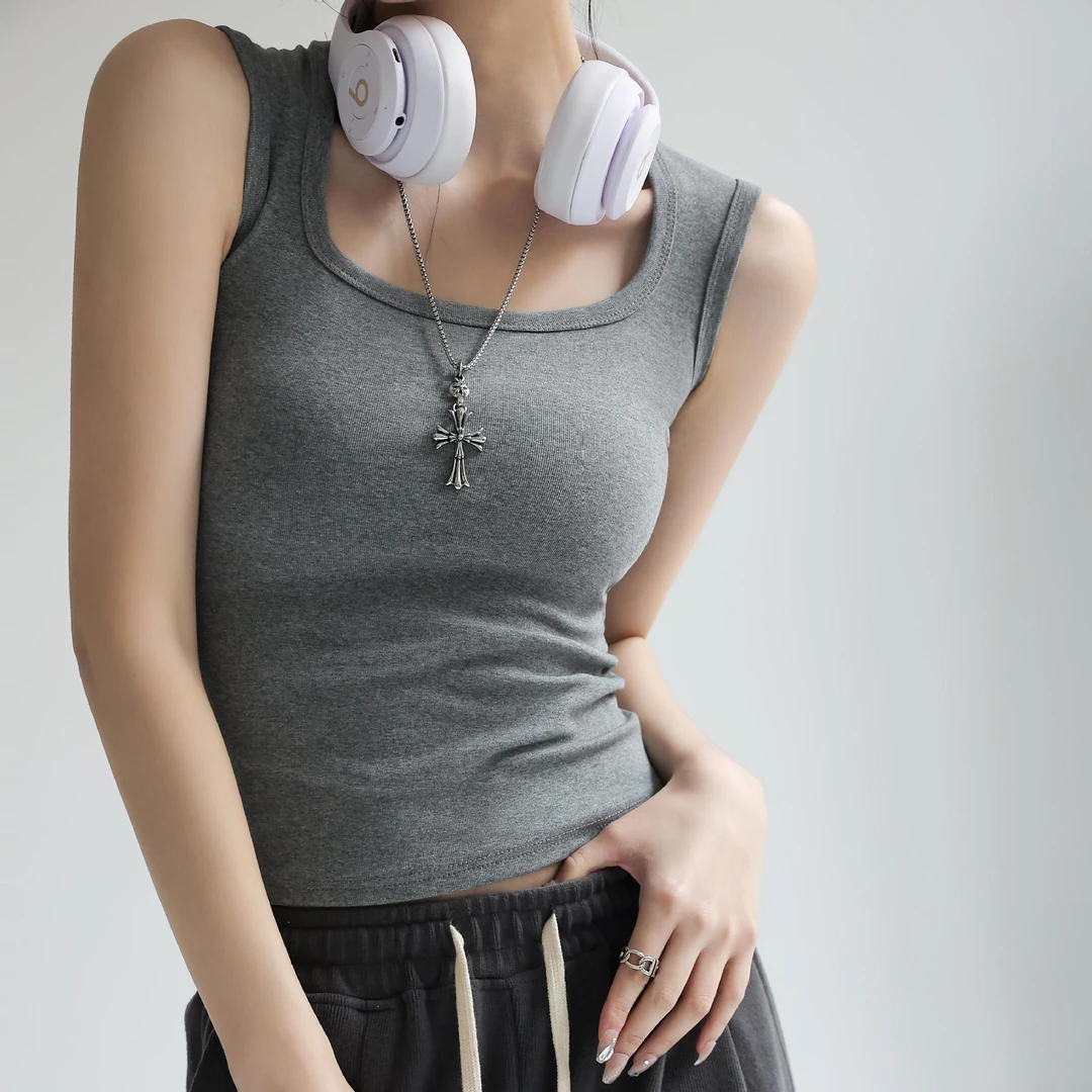 【粉丝福利款】纯欲女背心内搭外穿显瘦修身百搭遮副乳运动纯棉打底