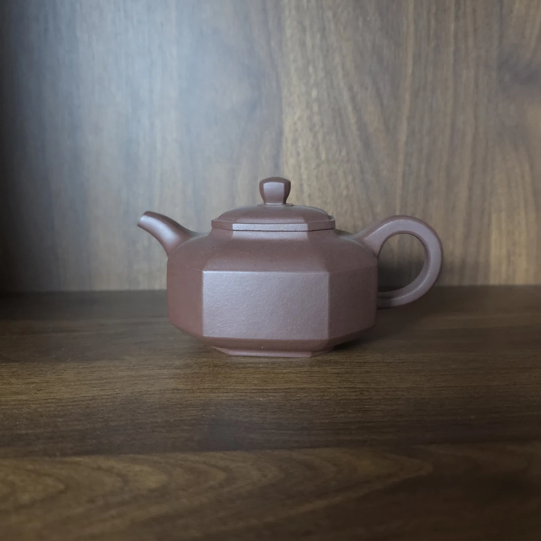 【云水堂—紫砂】原矿紫泥420ml八方德福紫砂壶