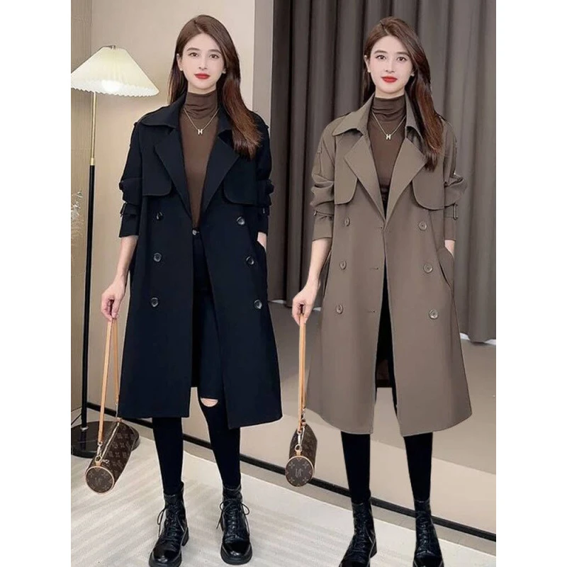 风衣女2025秋季新款高级感气质英伦风外套中长款流行大衣女