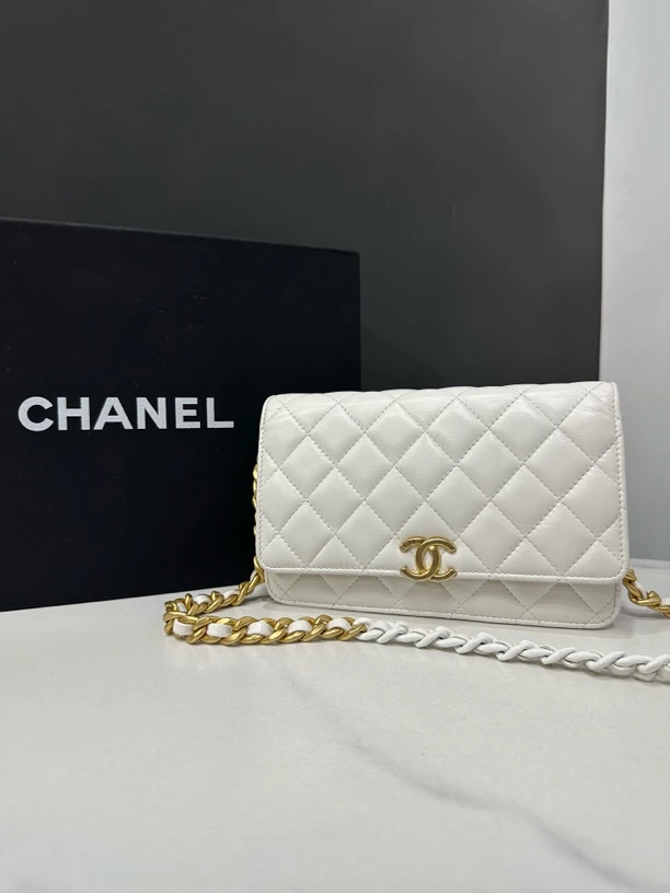 95新 Chanel/香奈儿 陶瓷链woc包芯片19cm/0295012516