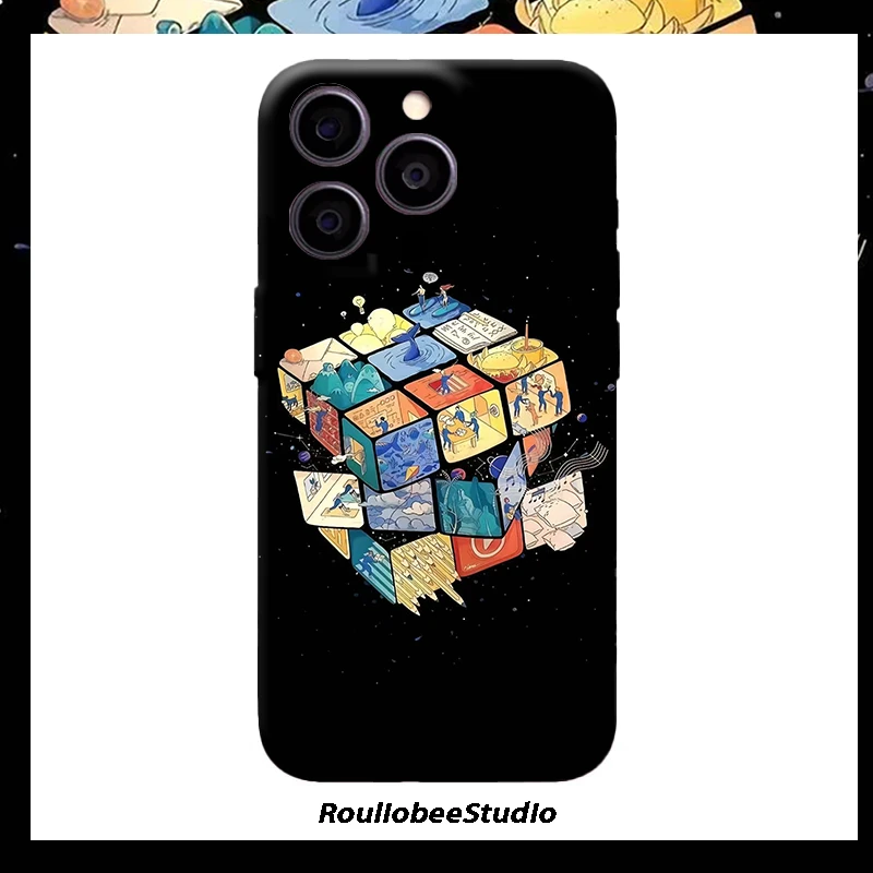 创意艺术魔方适用苹果17/16pro菲林手机壳华为oppo小米15vivo全包