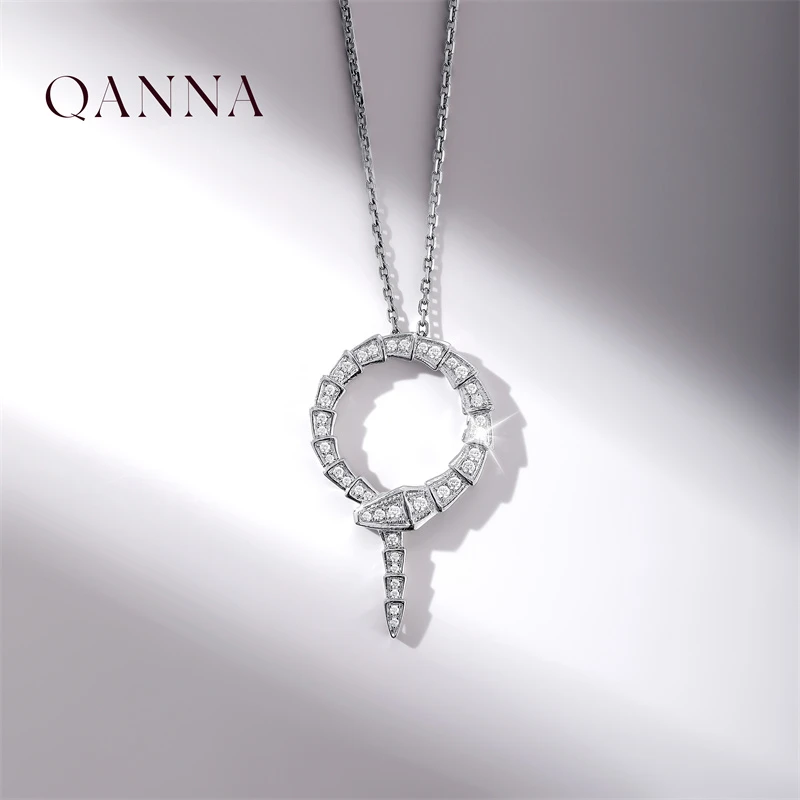 QANNA【满钻蛇形】轻奢百搭时尚鳞片蛇骨钻石吊坠（不含链）AF