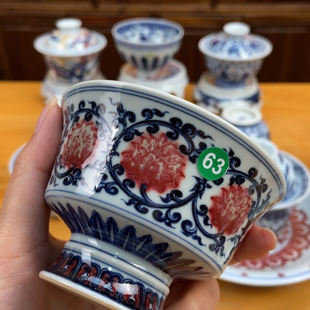 手绘现代茶具非古董A*O