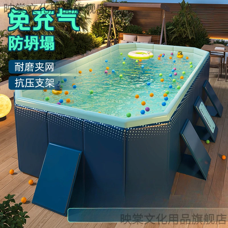 游泳池加厚耐磨充气泳池户外免充气可折叠戏水池儿童家用水池