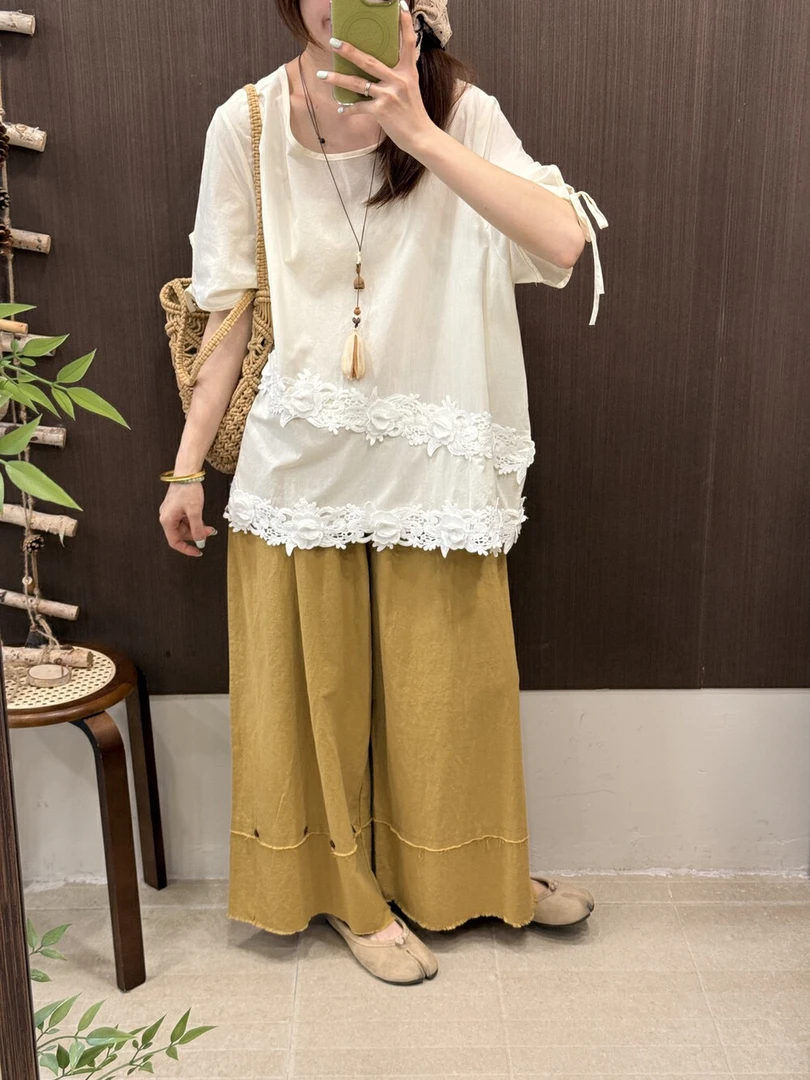 LD（3968）重工花边贴片衬衫  FL