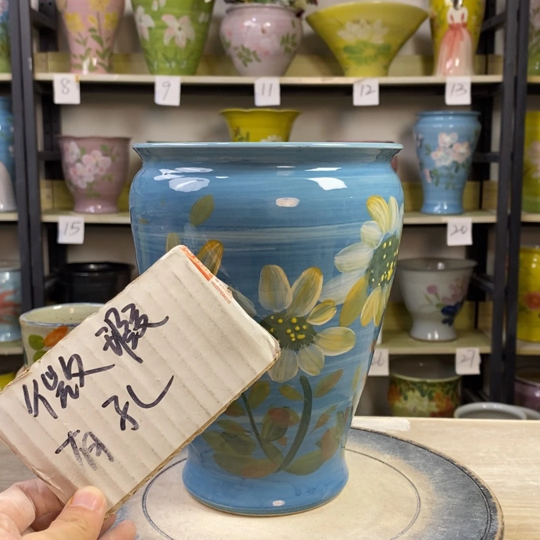 景德镇手工手绘陶瓷花盆