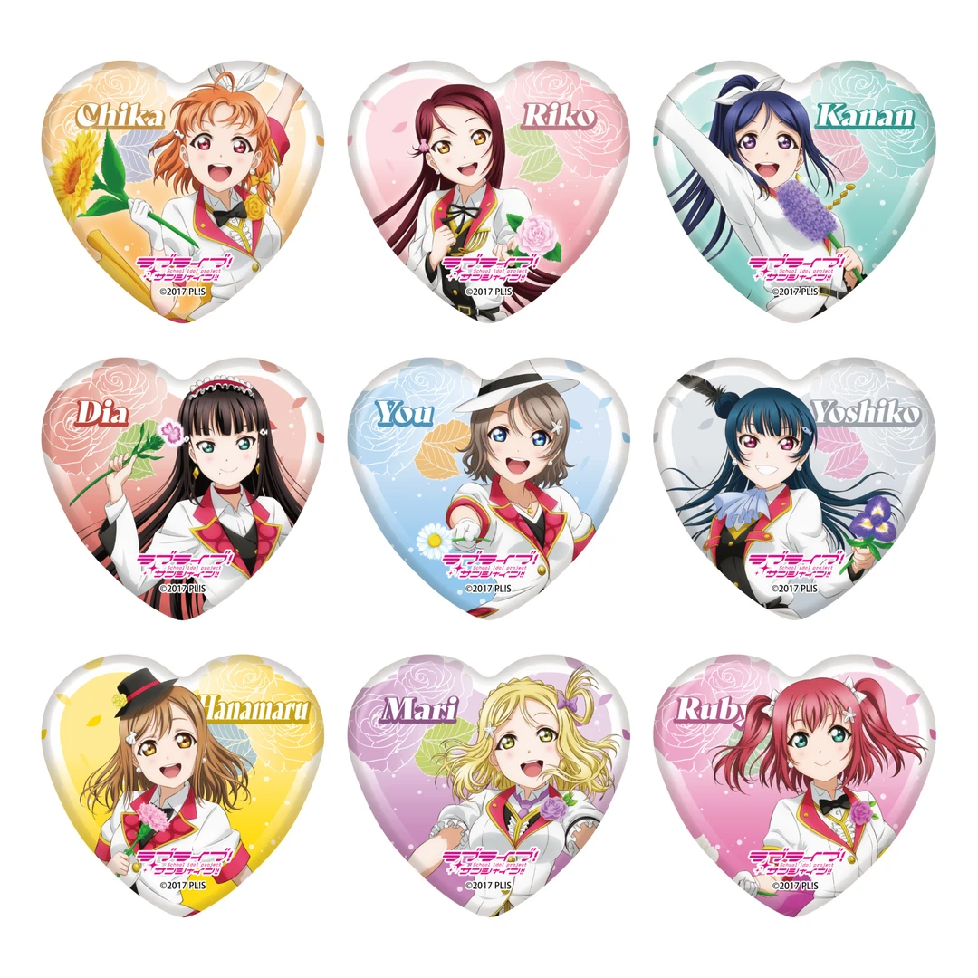 【代拆】lovelive 水团 GIGO 联动 心形吧唧盲盒