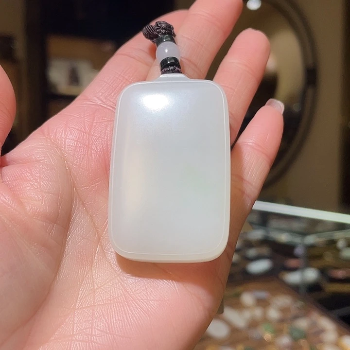 颈饰未镶嵌和田玉平安牌