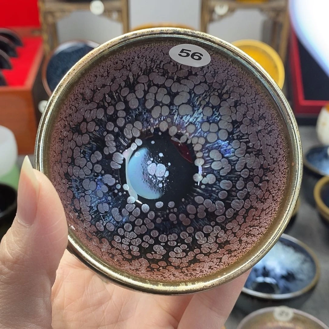 茶盏彩金油滴主人杯