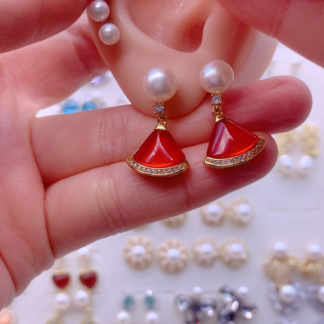 耳饰淡水珍珠合金