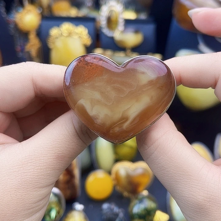 琥珀银S925镶嵌裸石