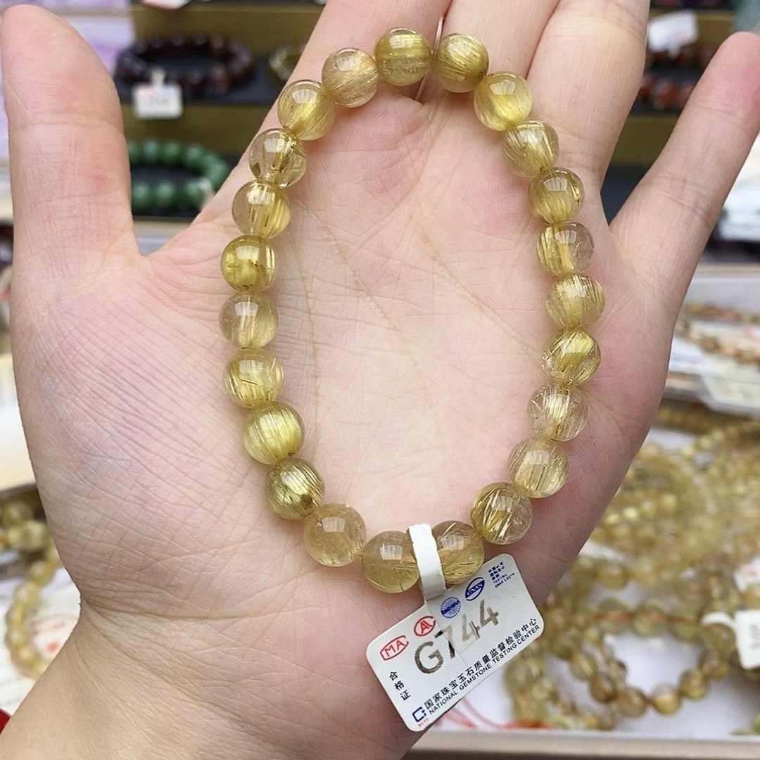 水晶手链未镶嵌G744 金发晶 8m+