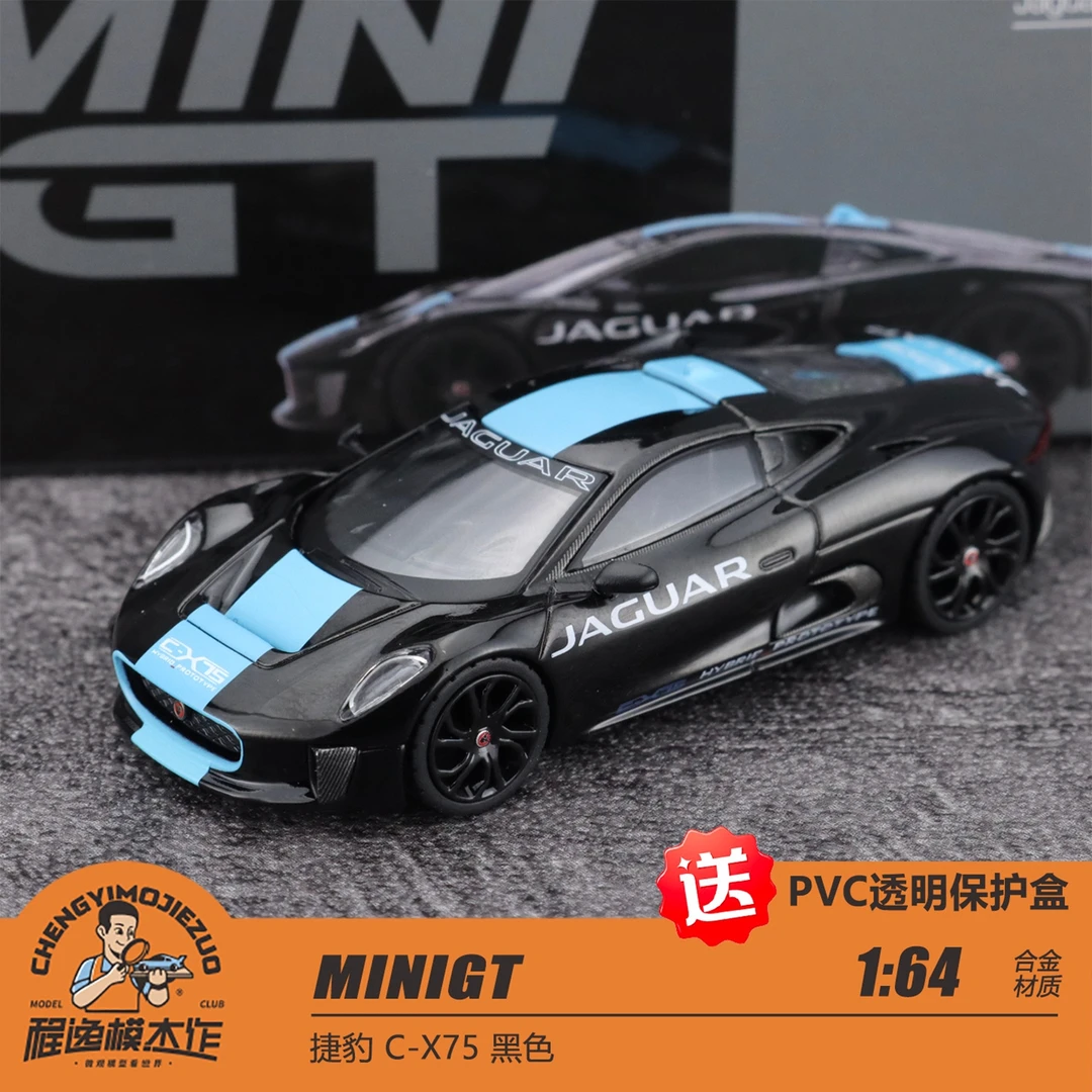 MINIGT 1:64 捷豹 C-X75 黑色 合金汽车模型