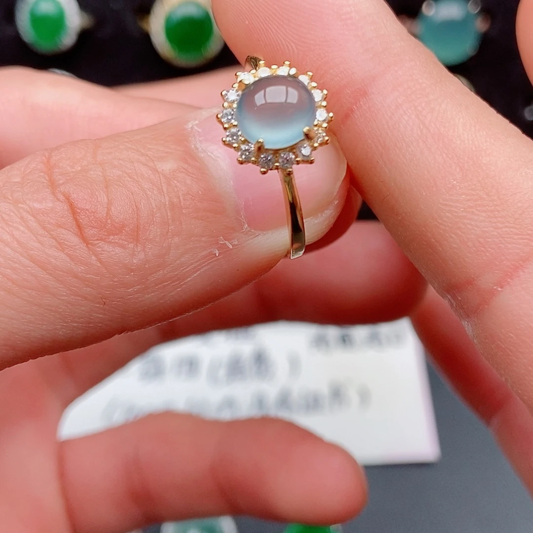 翡翠戒指银S925镶嵌86248588