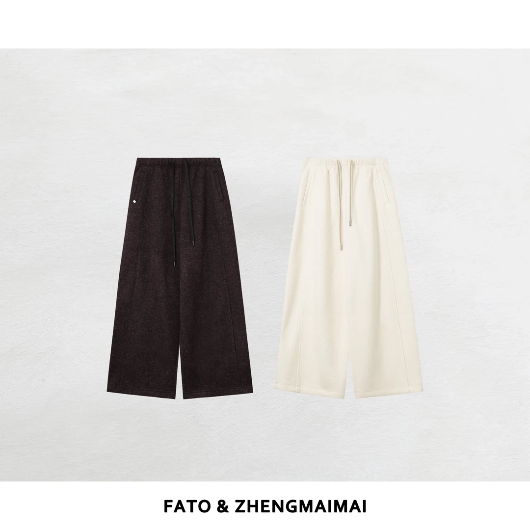 郑买买 暖暖裤 秋冬款百搭显瘦纯色简约运动加厚宽松裤 KW51118K2