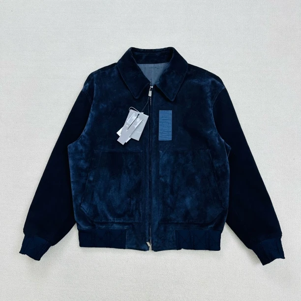 未使用 DIOR/迪奥 刺绣logo麂皮拼接夹克/50码/WL1373